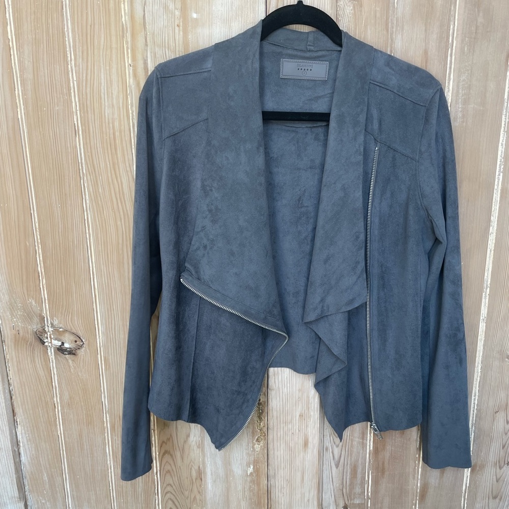 Blank NYC faux suede drapey jacket
